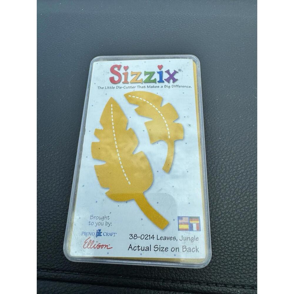 Sizzix Original Yellow  Lot- Picket Fence Jungle Leaves Lead Stem Splats B3 - Picture 4 of 6